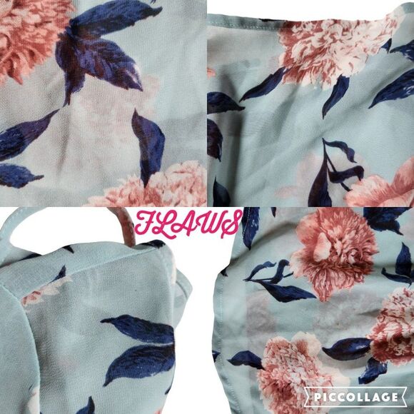 Altar'd State sheer long bell sleeve lace up top sz M - Picture 8 of 11